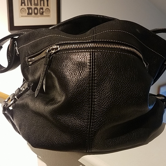 coach black leather hobo bag